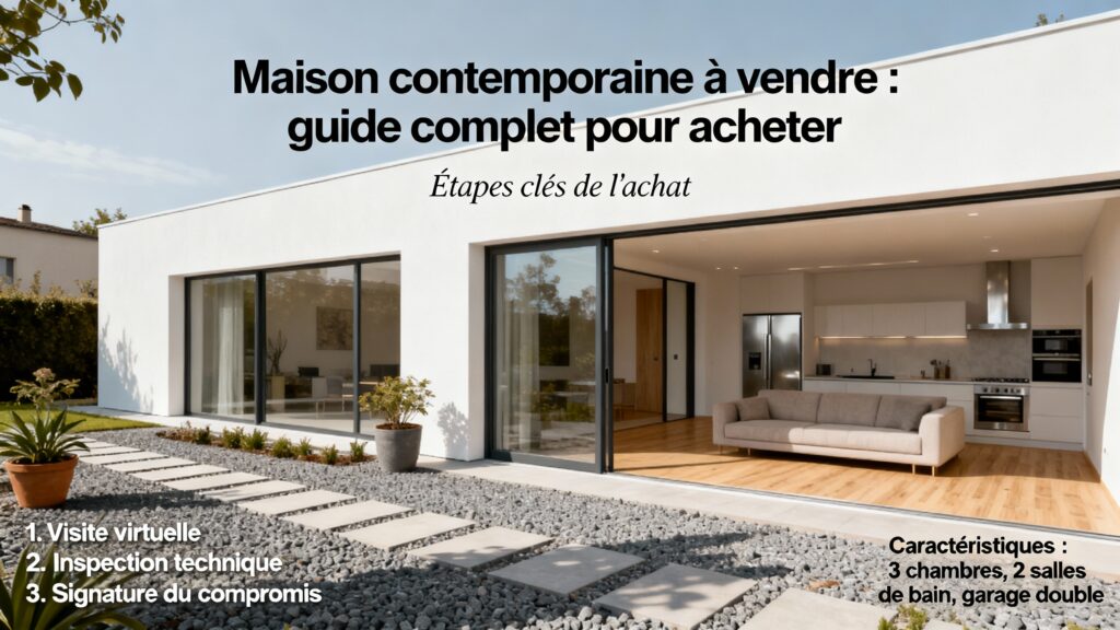 Maison contemporaine à vendre : guide complet pour acheter with text
