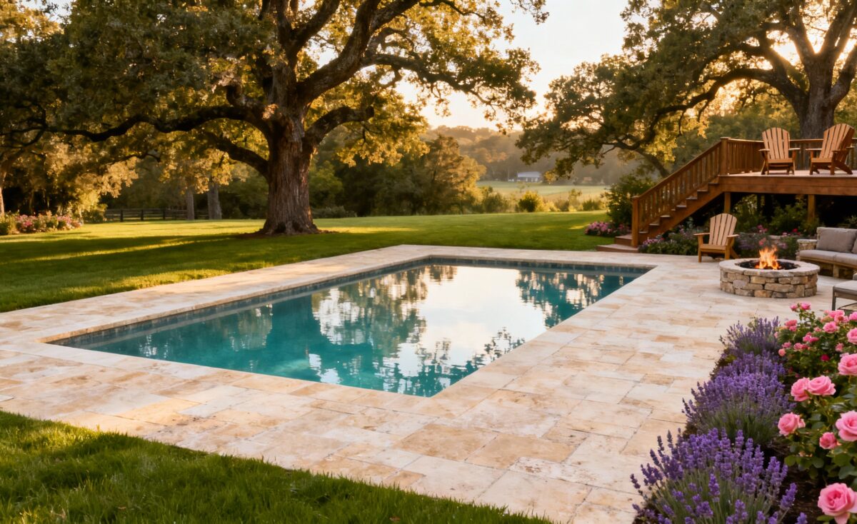 Aménagement paysager autour d'une piscine creusée : idées et conseils pratiques without any text