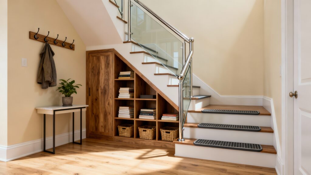 Aménager la cage d'escalier : idées, sécurité et rangements without any text