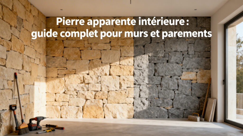 Pierre apparente intérieure : guide complet pour murs et parements with text